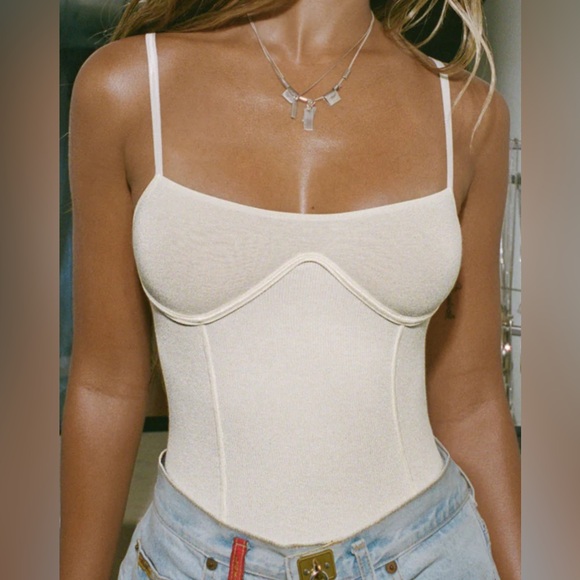 JOAH BROWN CORSET TANK - Picture 3 of 8